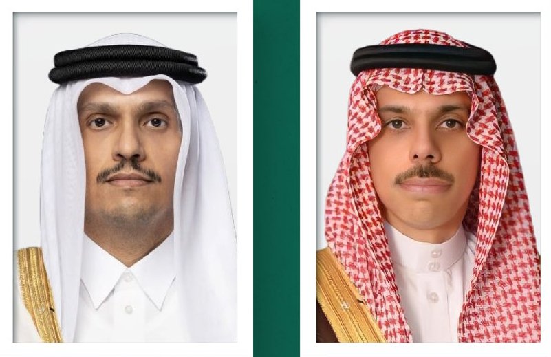 فيصل بن فرحان يتلقى اتصالًا هاتفيًا من وزير خارجية قطر