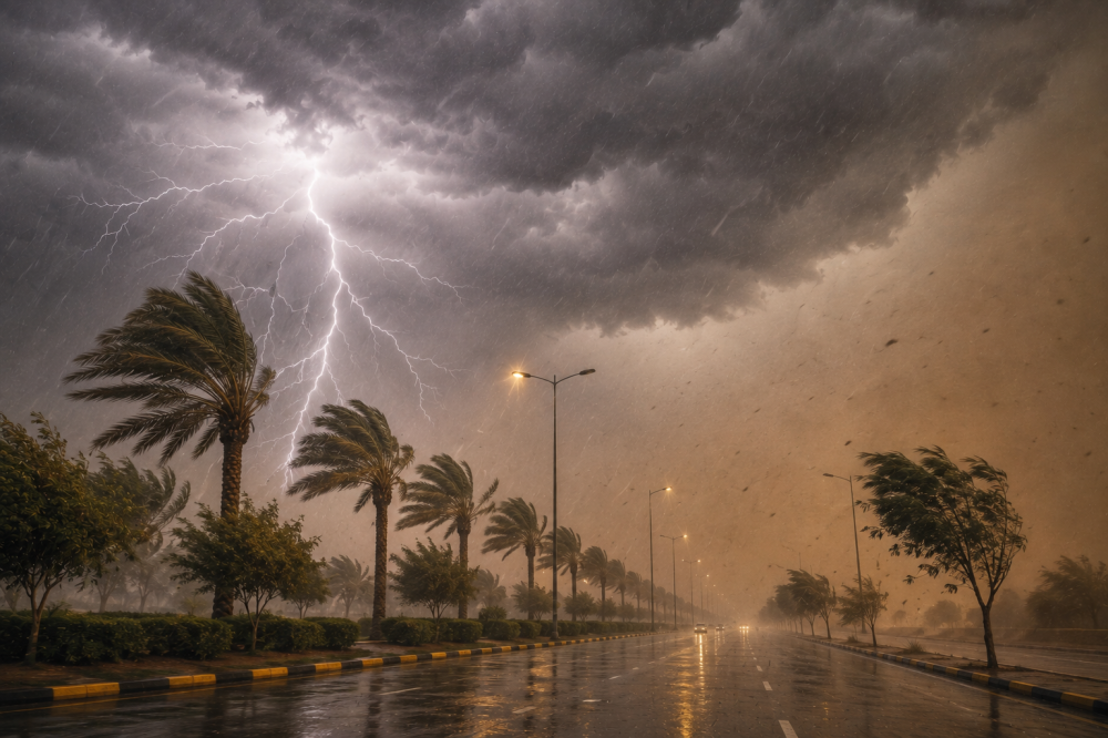 أمطار رعدية ورياح وأتربة.. حالة الطقس على مناطق المملكة اليوم الخميس