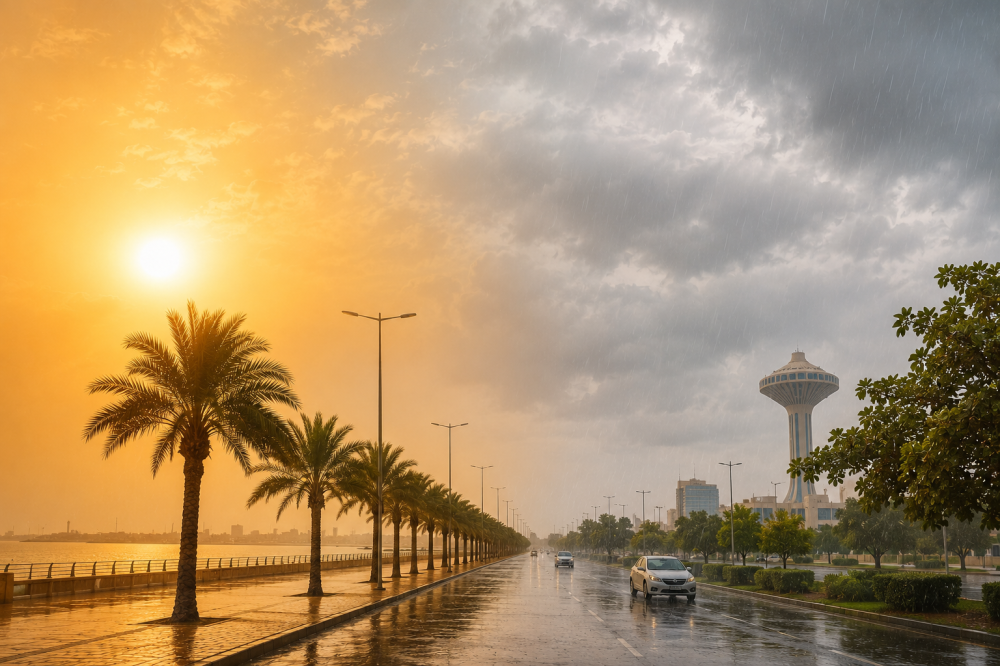 طقس الأحد.. أمطار رعدية ورياح نشطة وتحذير من ضباب بسواحل الشرقية